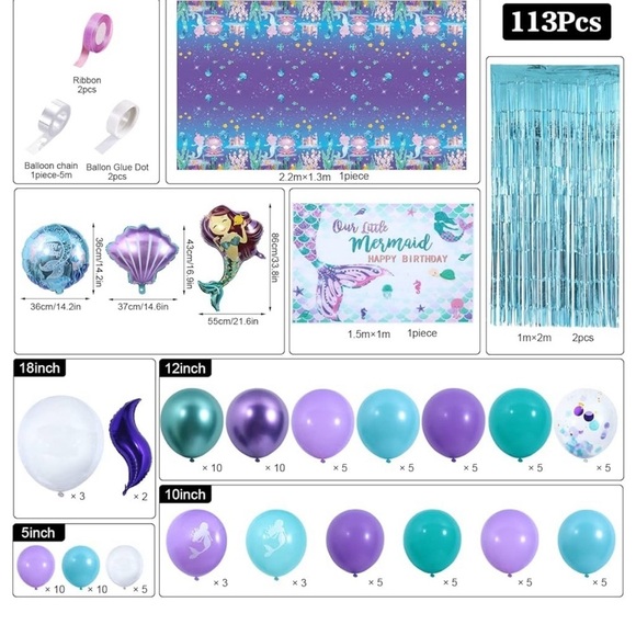 Mermaid Birthday Party Decorations - Picture 2 of 6